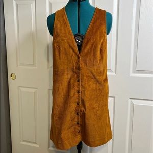 Free People Corduroy, Button Down, Sleeveless Dress